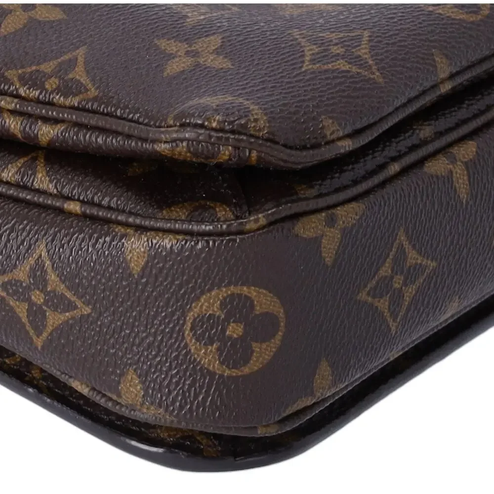 Louis Vuitton Pochette Metis MM Monogram Handbag M44875 Brown Canvas